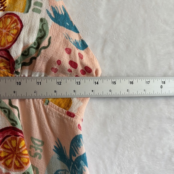 Paper Heart womens pink‎ Linen Blend sleeveless Maxi Fruit Dress size small - Picture 5 of 11